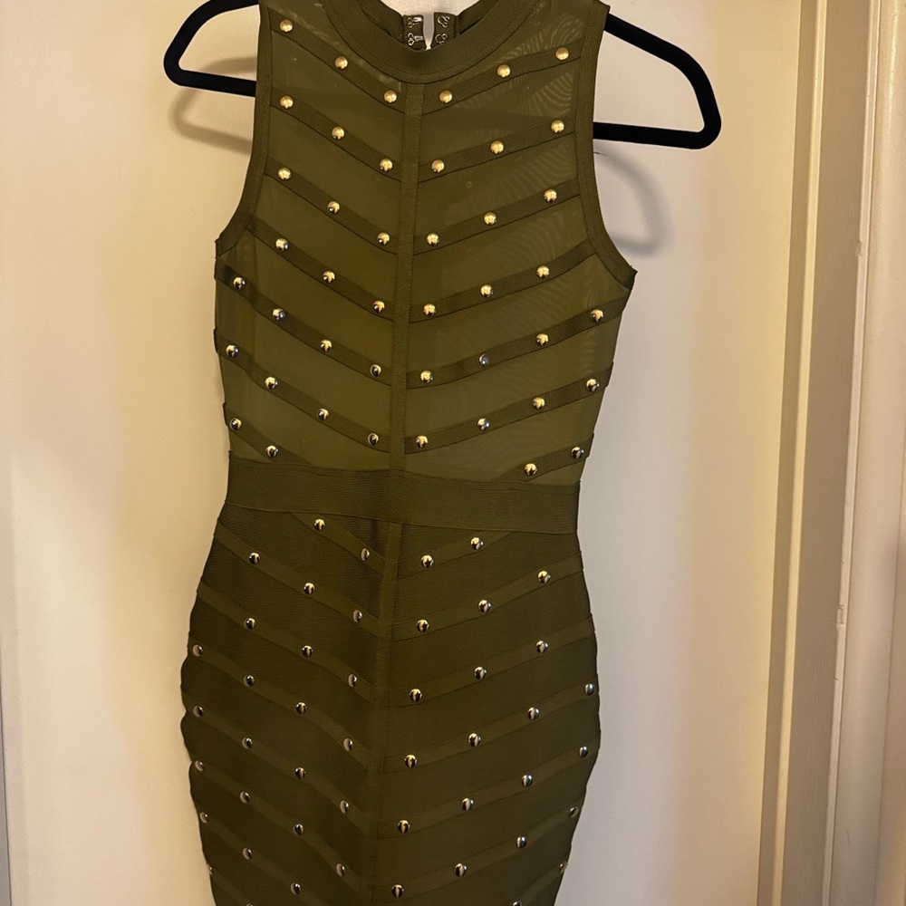 BUNDLE two 2️⃣ Hera collection dresses. Green and cream Studded Dress